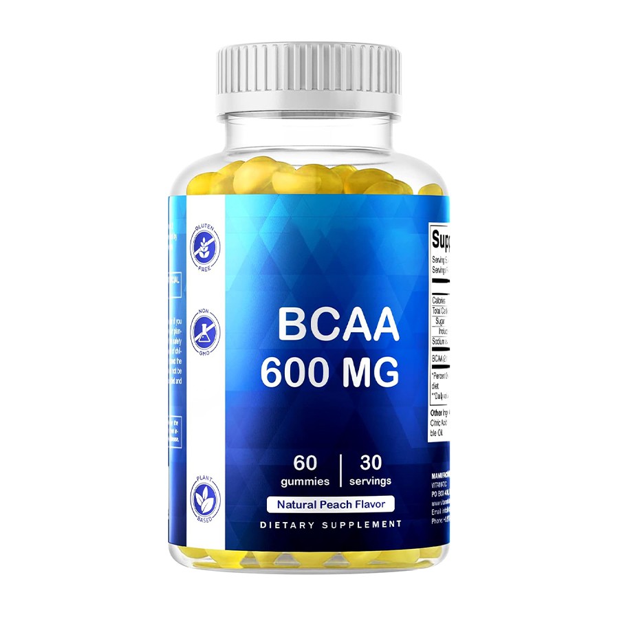 BCAA 600 mg dijetalnih gumara Prirodni mišićni oporavak i podrška energiji za aktivni način života